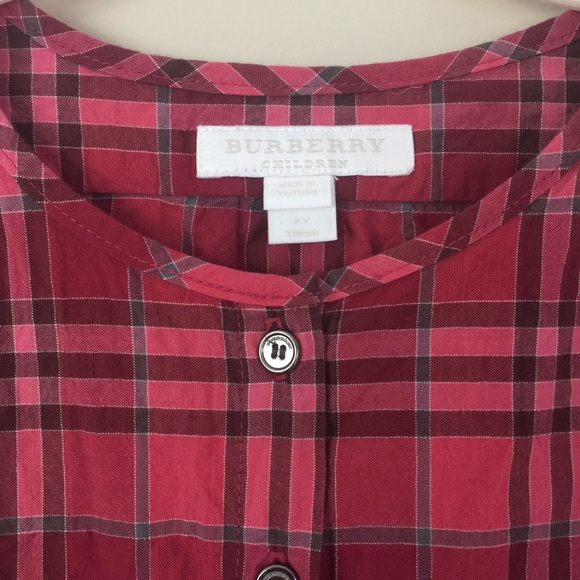 Burberry Red Button Down - Picture 2 of 6